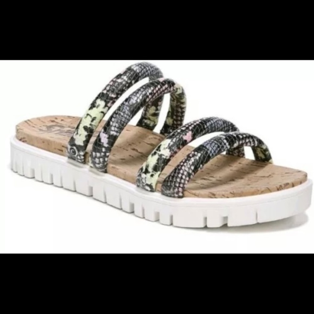 Sam Edelman Narina Circus Sandals  Sz 7 Colorful Snakeskin Pattern